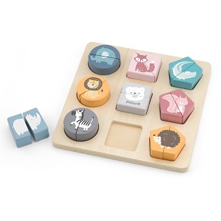 Shape block puzzle - wild animals